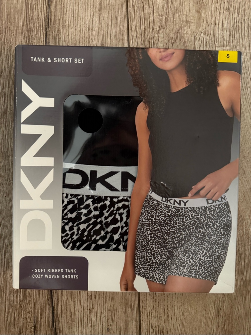DKNY Black & White Tank and Short Set